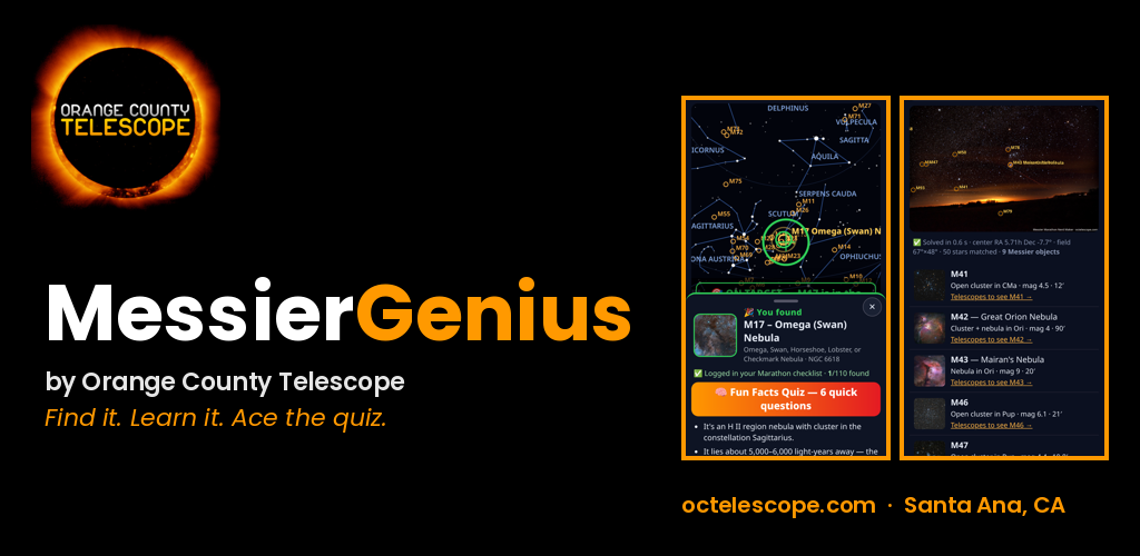 MessierGenius: Star Map & Quiz by Orange County Telescope